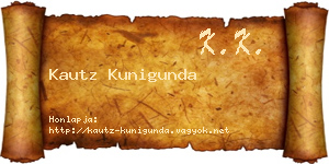 Kautz Kunigunda névjegykártya